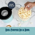 thumbnail image 6 of Nostalgia 8-Cup Hot Air Popcorn Maker & Bowl - 2-In-1 Bowl & Lid, 2 oz Measuring Cup - Oil-Free Pop Corn for Movie Night, Snacks, Birthday Parties, and More - Aqua, 6 of 8