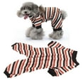 thumbnail image 4 of Pyjama de Chien Rayé, Pull Chaud Chien Pull Design Lavable à la Machine Extensible à la Mode pour la Chambre à Coucher pour le Printemps XS, S, M, L, XL, 4 of 8