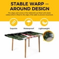 thumbnail image 4 of Black Christmas Table Cloths for 6 Foot Rectangle Tables, Snowman Xmas Tree Snowflake Winter Gifts Patio Waterproof Elastic Fitted Tablecloths, Washable Rectangular Table Cover for Camping, 4 of 8