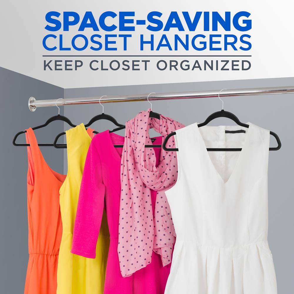 SereneLife Premium Non-Slip Velvet Hangers - Space Saving Heavy Duty Slim Suit Clothes Hanger