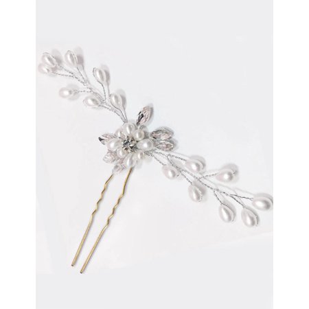 Fashion Wedding Party Bridal Pearl Flower Crystal Hair Pins