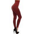 thumbnail image 2 of Women's High Waist Control Top Compression Leggings (Copper, One Size), 2 of 3
