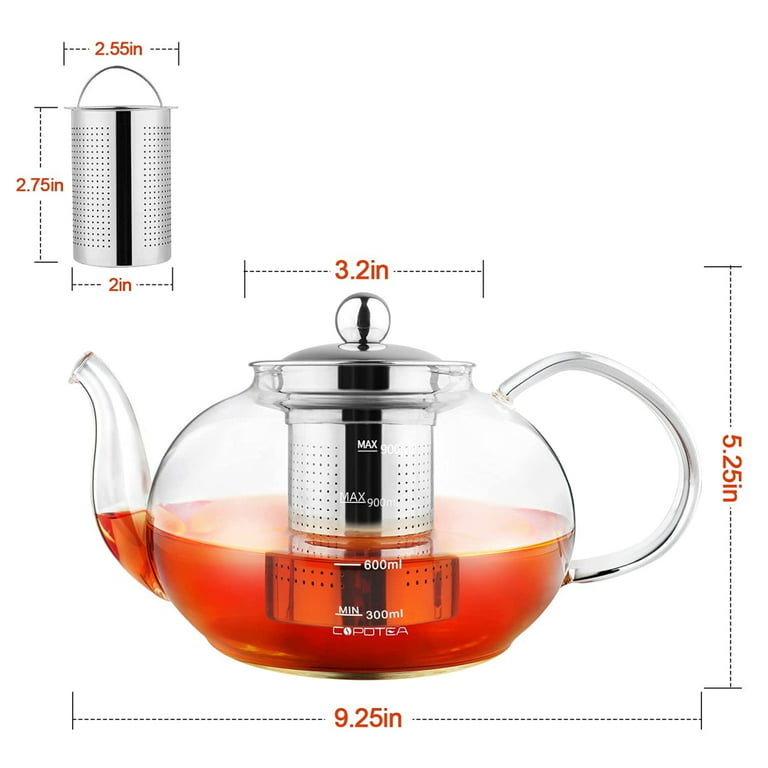 Teapot Set Stove Top Tea Kettle with 4 Cups