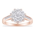 thumbnail image 2 of AFFY 1/4 CT.T.W. Round Cut Natural Diamond Engagement Wedding Ring For Women's In 14K Rose Gold Over Sterling Silver (0.25 Cttw, J-K Color, I2-I3 Clarity), Ring Size- 5, 2 of 5