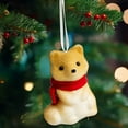 thumbnail image 5 of Uutvery Needle-Felted Polar Bear with Red Scarf Christmas Ornament,Lifelike Animals Christmas Ornament,Cute Christmas Bear Ornament Tree Hanging Decoration,Unique Christmas Tree Ornament, 5 of 8