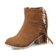 thumbnail image 5 of NECHOLOGY Botas Mujer Zapatos Botines para mujer Zapatos de mujer Botas largas hasta el tobillo de moda Tacones gruesos Botas largas de gamuza plisadas por encima de la rodilla (Khaki, 7), 5 of 7