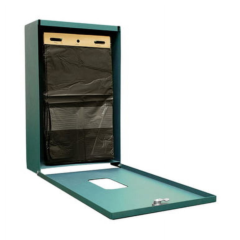 Standard Low Profile Dog Waste Station / ONEpul® Header Bag System_Square Can(Matte Green)