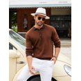 thumbnail image 3 of COOFANDY Mens Knit Polo Shirts Casual Classic Polo Shirts Long Sleeve Collared Sweater, 3 of 6