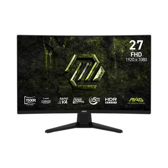MSI 27" 1920 x 1080 (FHD) 200Hz 0.5ms (GTG) Curved Rapid VA Gaming Monitor Tilt adjustable (MAG 274CF E20)