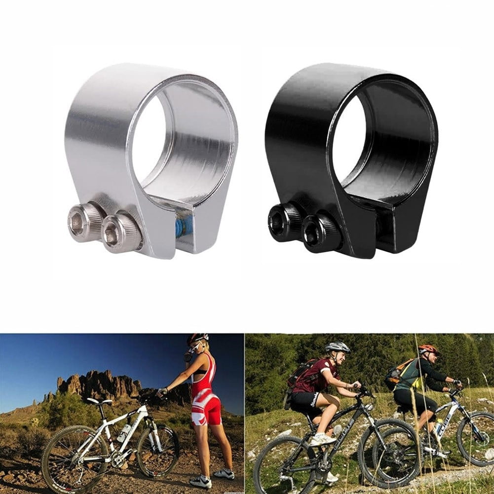 Collier de serrage à dégagement rapide pour tige de selle en alliage de 31,8 mm pour cadre de vélo - Pièce de rechange - Argenté, noir, rouge (34,9 noir