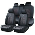 thumbnail image 2 of For Ford Ranger 2018-2026 Car Seat Covers, Red Edge Car Seat Covers, Waterproof PU Leather, 5 Piece Full Set, Non-slip, Easy to Clean and Install, Suitable for All Seasons, 2 of 8