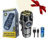 Three Eye Monster Mini Flashlight, Three Eye Monster Mini Flash Ultra Flashlight, 3 Modes Rechargeable Flashlight, High Brightness Flash LED Light,for Camping, Hiking, Riding