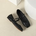 thumbnail image 2 of Ruitaoo Mary Jane Flats Shoes for Women Lightweight Soft Square Toe Slip On Work Flats Flexible for Daily Wear Black 40, 2 of 4