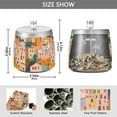 thumbnail image 2 of Yayeee Ashtray with Lid for Cigarette Smokeless Stainless Steel Home Ash Holder, Orange Cityscape Painting, 2 of 7