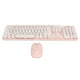 thumbnail image 1 of Combinación De Teclado Inalámbrico, Pequeño Teclado Inalámbrico De Rebote Y Mouse Con Rosa De Tapa Redonda De Punk Puro Puro, 1 of 7