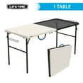 Lifetime 5 Foot FoldinHalf Camping Folding Table, Indoor/Outdoor, Pumice (280875)