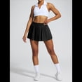 thumbnail image 4 of Faldas de Tenis Plisadas con Pantalón Corto Interior, Faldas Pantalón de Golf de Cintura Alta para Mujer con Bolsillos, Faldas Pantalón Deportivas Negras L, 4 of 7