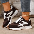 thumbnail image 6 of EKVAHL Women's Retro Fashion Sneakers, Lace-Up Casual Non Slip Running Shoes, Platform Athletic Rubber Sole Walking Tennis Footwear Brown, 6 of 6
