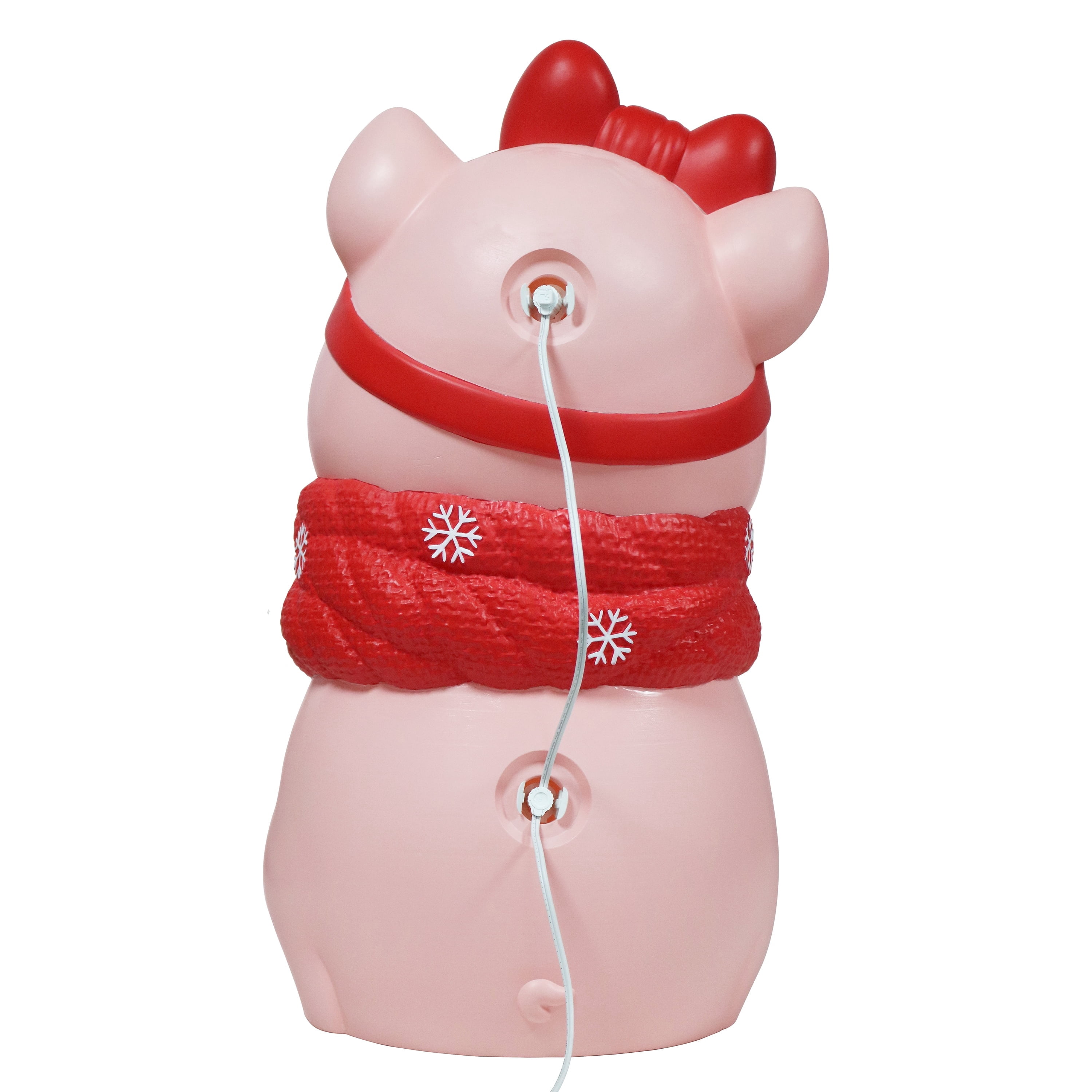 Lighted Blow Mold Pig Indoor/Outdoor Christmas Decoration, Multicolor, 24", by Holiday Time