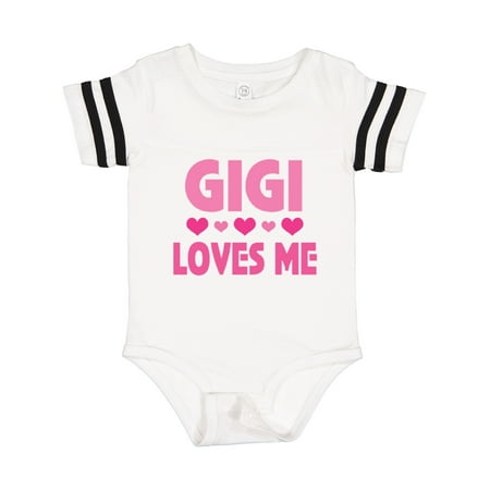 

Inktastic Gigi Loves Me Granddaughter Valentine Gift Baby Girl Bodysuit