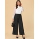 thumbnail image 3 of Pantalones de pierna ancha Allegra K para mujer Palazzo largos con bolsillos Negro M, 3 of 5
