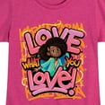 thumbnail image 3 of Karma's World - Love What You Love - Toddler And Youth Girls Short Sleeve Graphic T-Shirt, 3 of 5