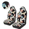 thumbnail image 3 of Uorisanigo 2pcs Front Seat Covers, High Back Front Car Seat Protectors Breathable Daisy Cow Print Automotive Interior Accessories Universal Fit for Most Automotive SUV Sedan Truck, 3 of 7