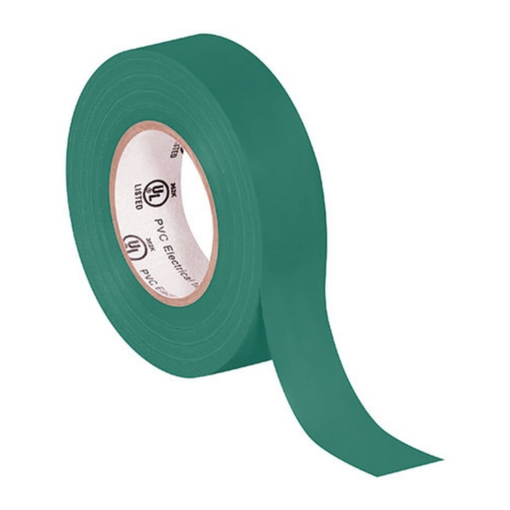 General Purpose Electrical Tape 3/4" X 20 Yard Green (10 Pack)