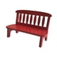 thumbnail image 2 of Mini banco de madera para casa de muñecas, silla doble, adorno para fotografía, banco de madera Rojo, 2 of 9
