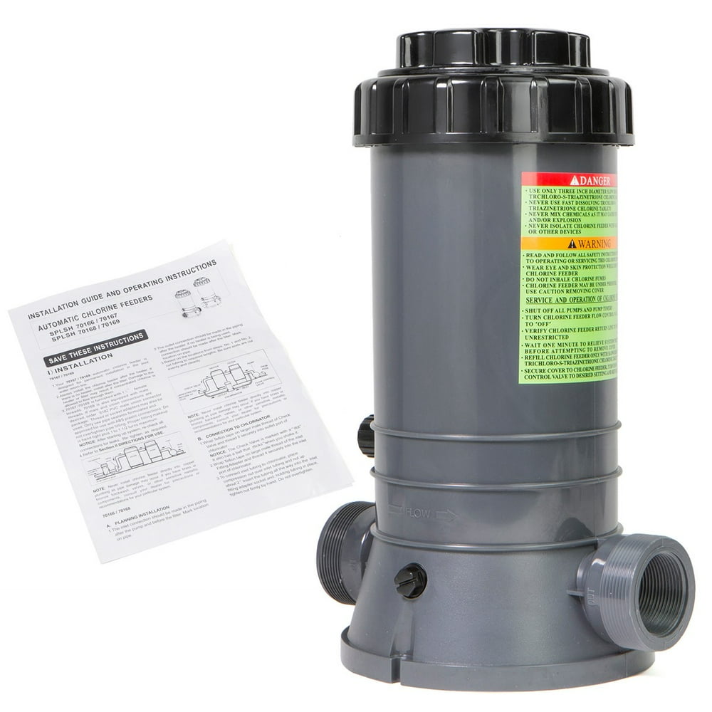 XtremepowerUS 9LB InGround Pool Inline Bromine Chlorine Chemical Feeder