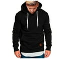 thumbnail image 1 of Kcodviy Mens Casual Hoodie Splicing Custom Hoodies Design Your Own Large Size Sweater Hoodies Sweatshirt for Crop Hoodies for Men Reflective Hoodie String Replacement, 1 of 4