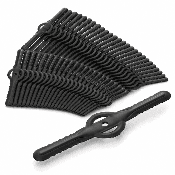 60 Pcs String Trimmer Head Blades Replace,Weed Eater Wacker Blades Plastic Replacement,Universal Weed Warrior Trimmer Head,Cutter Accessories for Grass Trimmer Lawn Mower,Black
