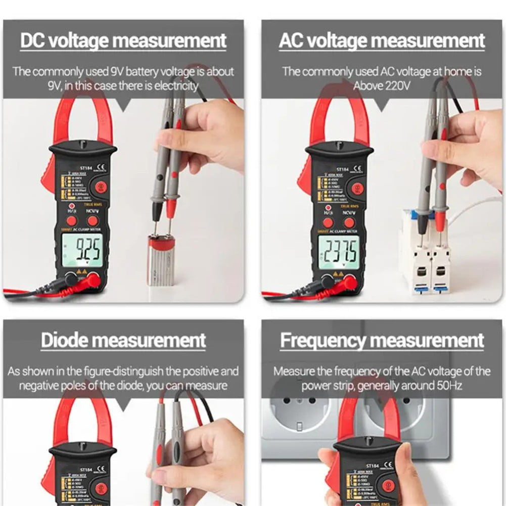 current clamp digital clamp AC 600A, 6000 Counts TRMS Auto Range multimeter