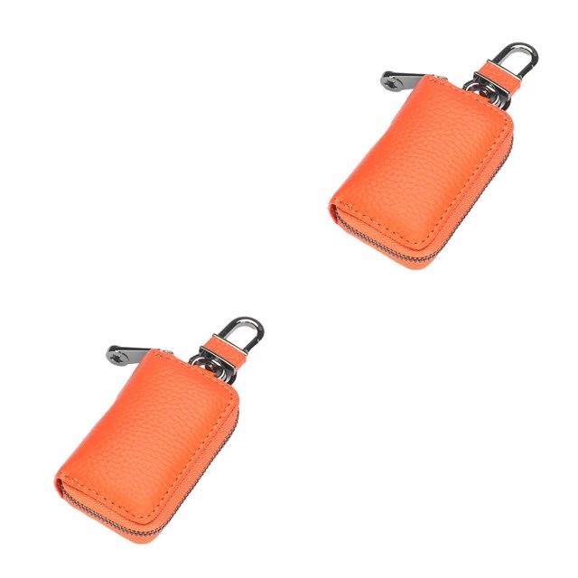Cartera de cuero Qarigey Monedero para llaves Tarjeta de crédito Bolsillo con cierre de cremallera Mujeres Hombres CBP318996