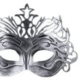 thumbnail image 4 of Xfvqtps Masquerade Mask for Men Half Face Retro Rome Mask Ball Mask Celebrations Party Accessory Silver, 4 of 4