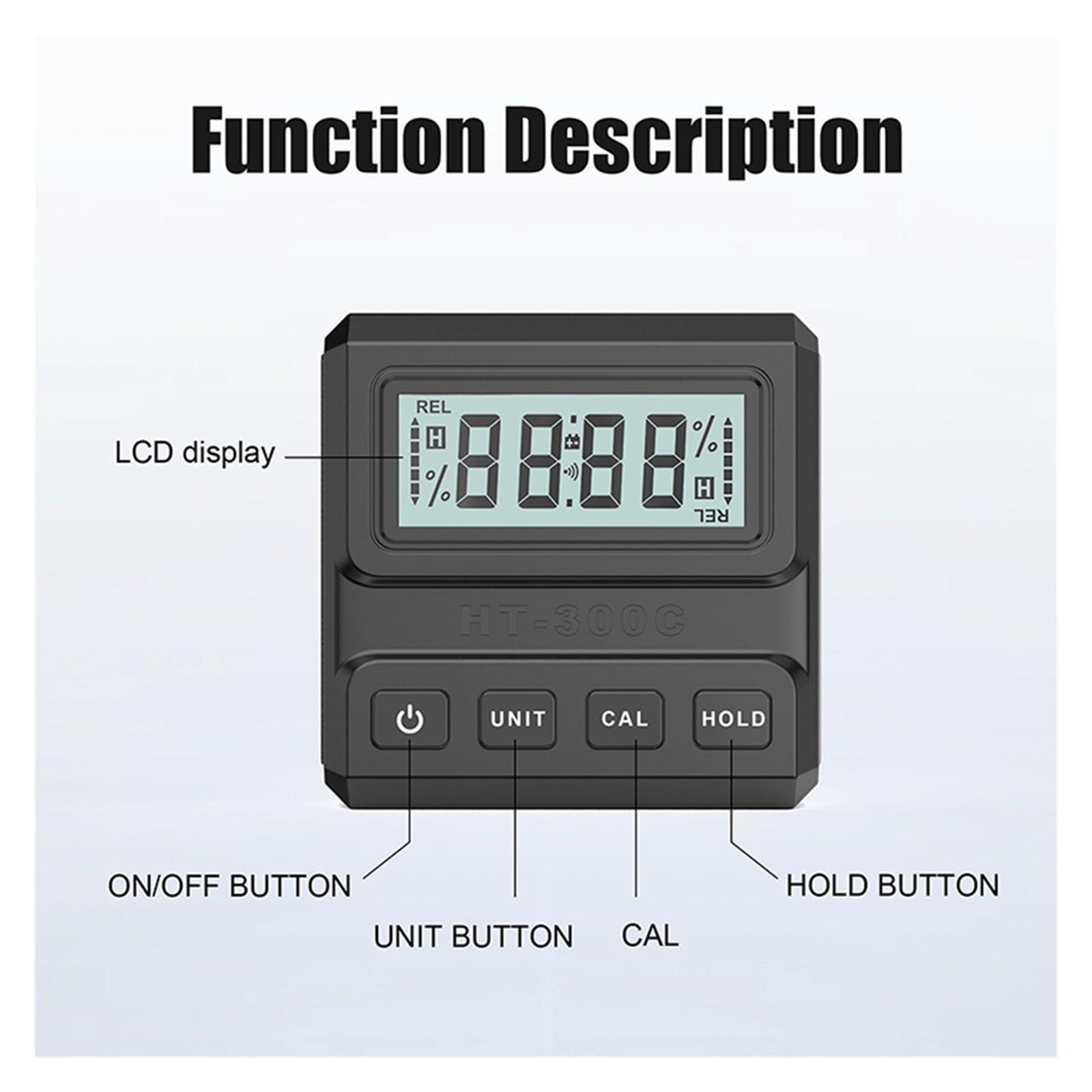 HT-300C Angle Protractor 360 Degree Mini Electronic Digital Protractor Inclinometer Angle Finder ,Water-Proof & Dust Resistant