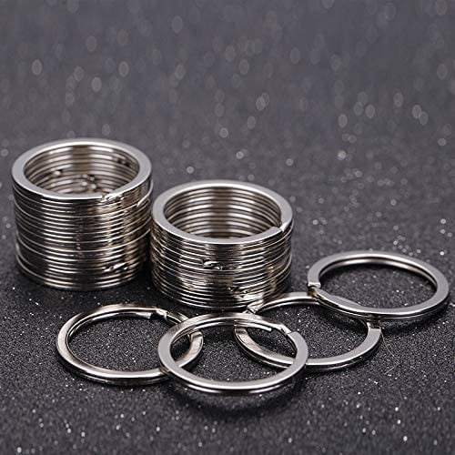 48 pcs - 1 1/8 Inch Silver - Heavy Duty Key Ring