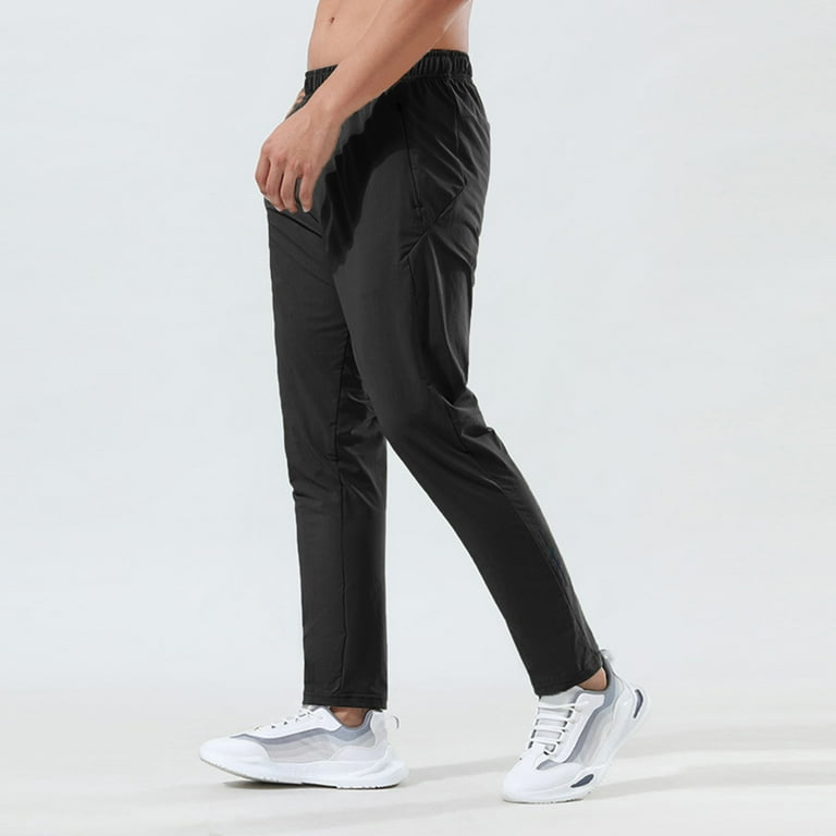 Men's sweatpants with sales side zipper pockets