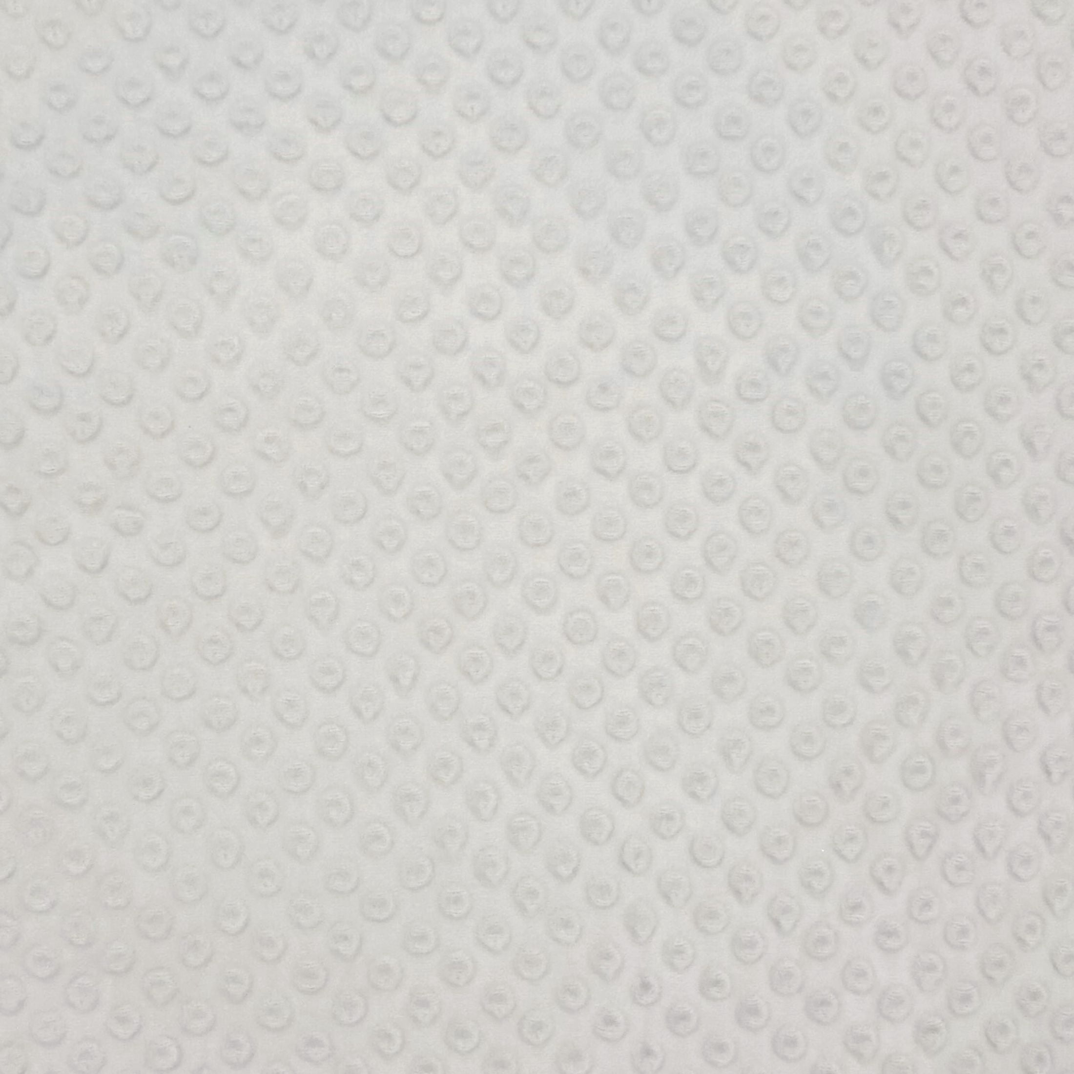 Shason Textile Soft Puffy Dot Fleece 1.5 Yard Precut Fabric, Light Gray