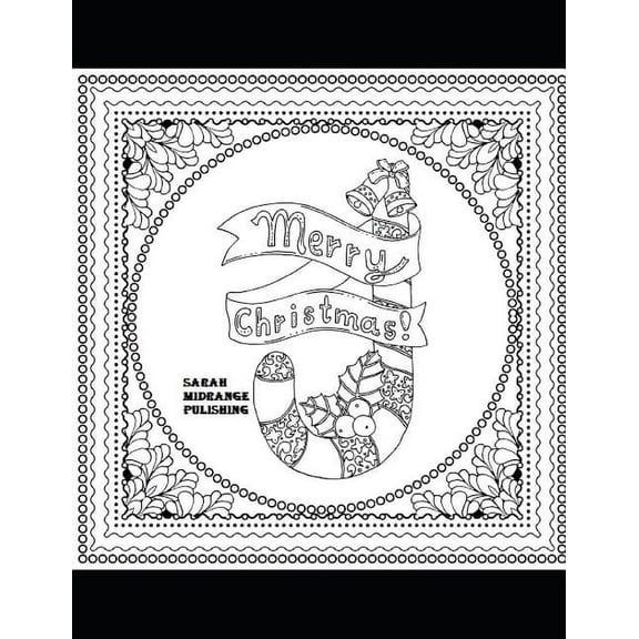 Merry Christmas: Coloring in book painting book pen workbook (Paperback)