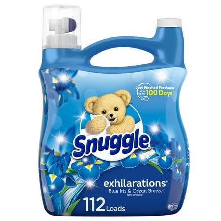  Snuggle Exhilarations Liquid Fabric Softener, Blue Iris & Ocean Breeze, 96 Ounce, 112