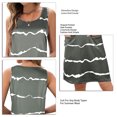 thumbnail image 4 of Vestido sin mangas a rayas, informal, suelto, con bolsillos laterales, vestido sencillo a rayas de verano con cuello redondo, 4 of 4