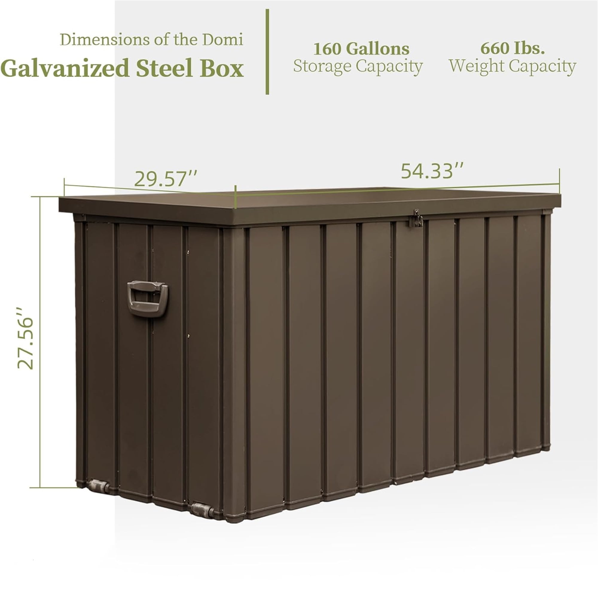 Aimee Lii 160 Gallon Outdoor Storage Deck Box Waterproof, Large Patio Storage Bin for Outside Garden Tools, Lockable, Brown Aimee Lii 160 Gallon Outdoor Storage Deck Box Waterproof, Large Patio Storage Bin for Outside Garden Tools, Lockable, Brown