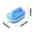 thumbnail image 3 of Multi-Surface Cleaning Brush, Bathroom Bathtub Scrubber, Kitchen Stain Remover, Ergonomic Handle, Non-Scratch Bristles, Compact Design, Hanging Hole, Blue, Household Cleaning Tool, 3 of 6