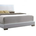 thumbnail image 3 of BenJara Contemporary Style Queen Size Wooden Panel Bed with Headboard, White, 3 of 4