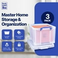thumbnail image 2 of Open Box Really Useful Box 32 Liter Storage Container w/Snap Lock Handles (3pk), 2 of 7