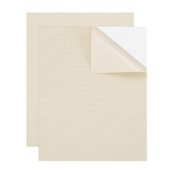 2 Pcs Parche de Reparación de Cuero 8"x10" Kit de Cinta de Reparación de Cuero Autoadhesiva para Muebles Sofás Sillas Asientos de Autos Barcos Chaquetas, Amarillo Beige
