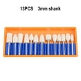 thumbnail image 3 of 13Pcs Wool Felt Bob Burs Rotary Abrasive Tools for Jewelry Polishing Grinding 3mm Shank, 3 of 9