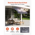 thumbnail image 3 of VEVOR Manual Retractable Awning, 78" Outdoor Retractable Patio Awning Sunshade Shelter, Height Adjustable Patio Door Window Canopy with Manual Crank Handle for Backyard, Garden, Balcony, Dark Gray, 3 of 9