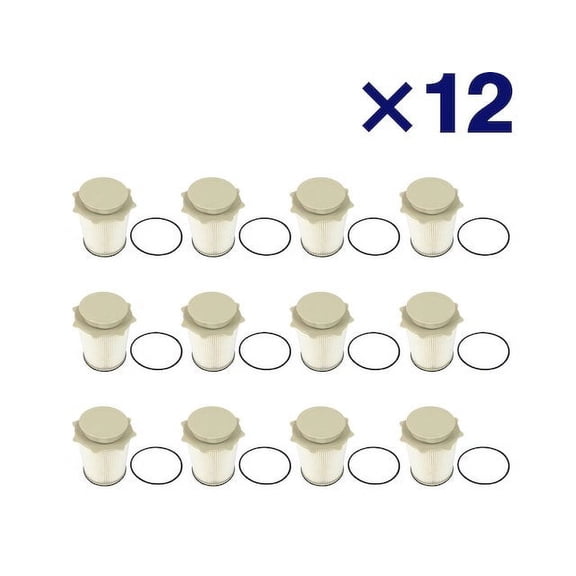 Fuel Filter Element Kit - Set of 12 - Compatible with 2011 - 2013 Ram 2500 6.7L Turbo Diesel (Up To Early 2013 Models) 2012